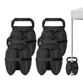 HAZBEN 140lbs canopy weights with wrap-around design securing canopy legs in light wind.
