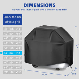 HAZBEN grill cover with adjustable hem for a secure fit.