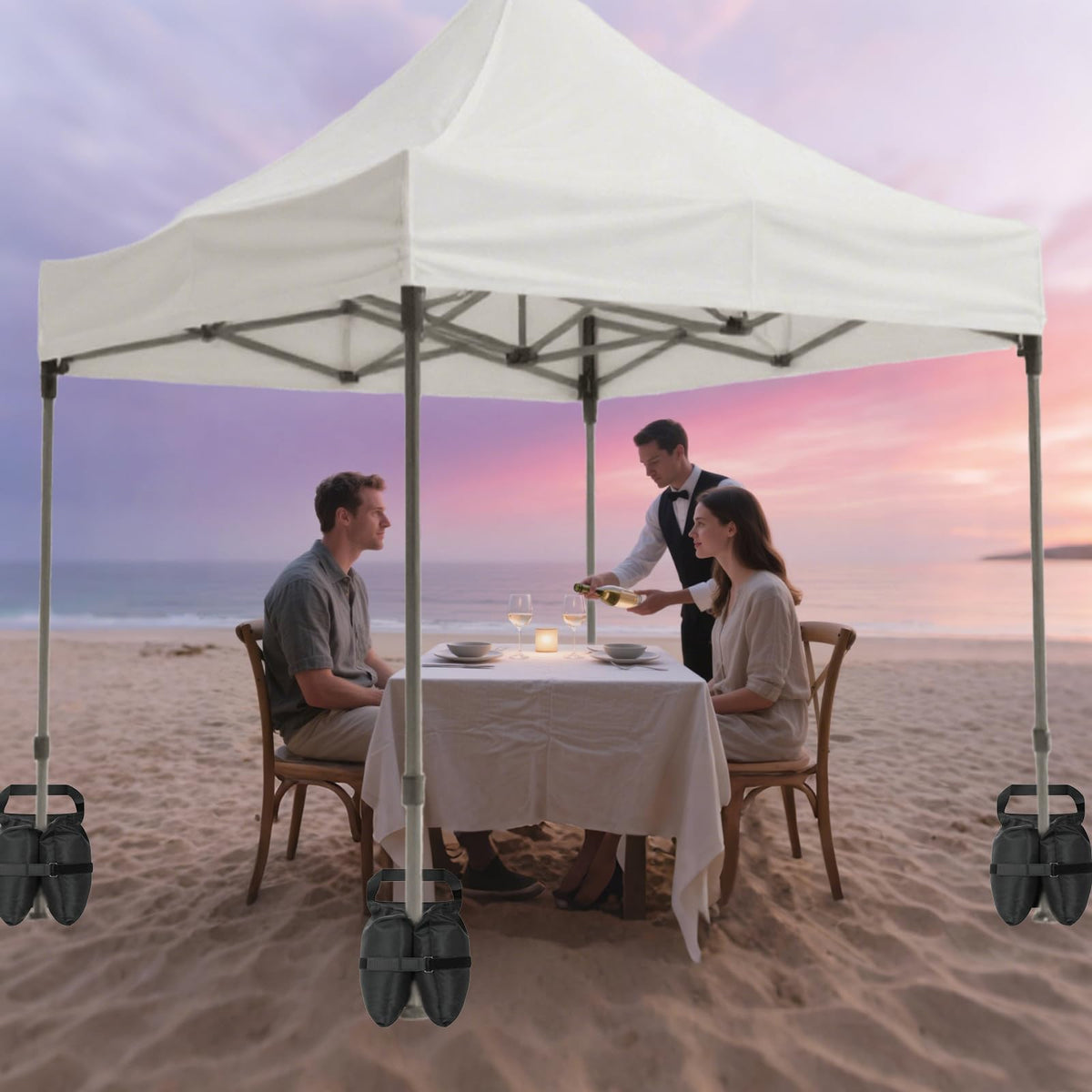 HAZBEN outdoor gazebo weights providing reliable shelter stability.