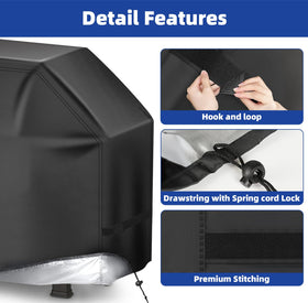 HAZBEN Perfect Grill Cover 48in-fit confirms compatibility with up to 48-inch grills.