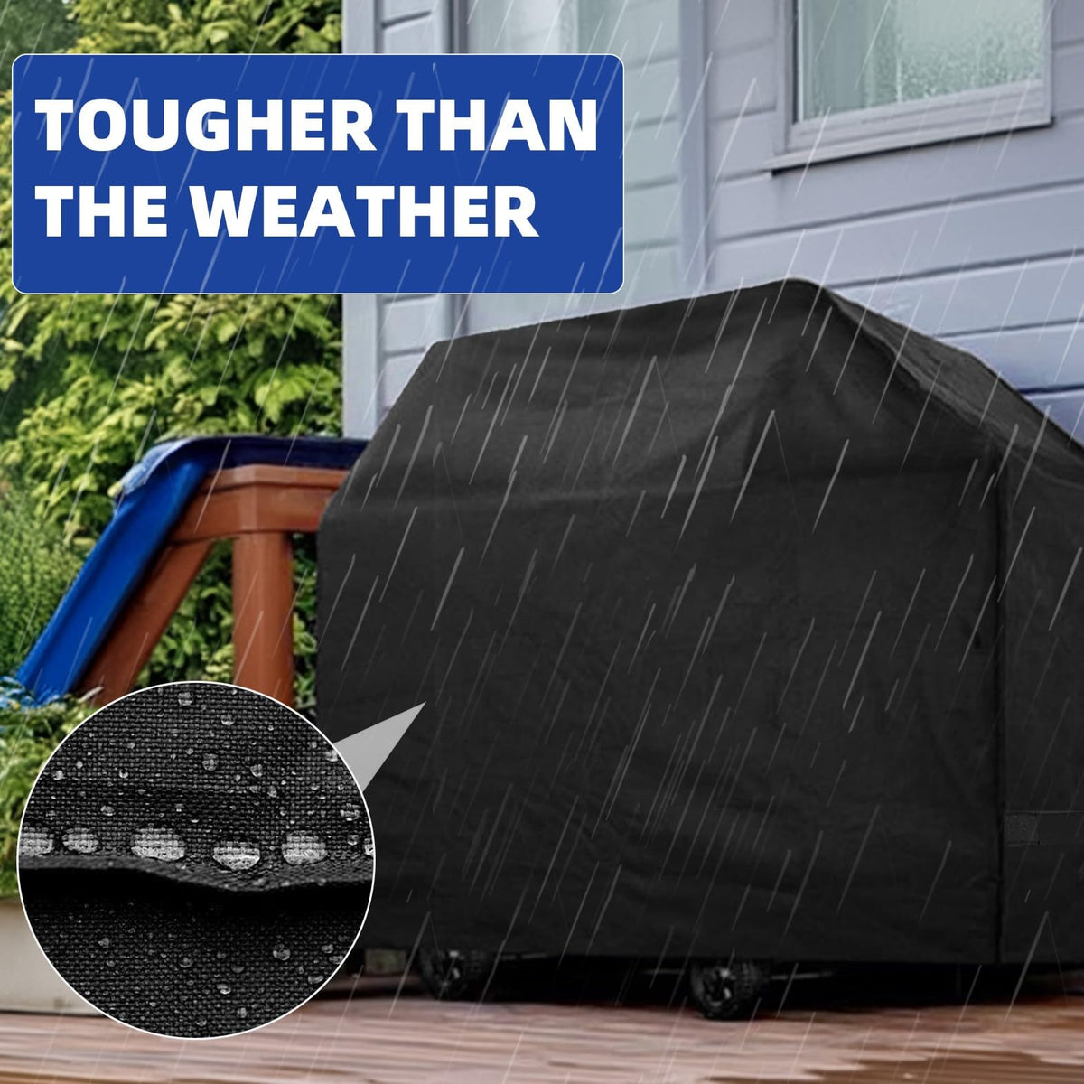 HAZBEN 32in x 26in x 43in cover fits most two-burner grills securely