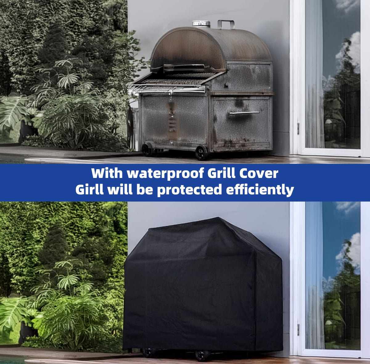 HAZBEN Perfect Grill Cover easy-clean surface simplifies maintenance.