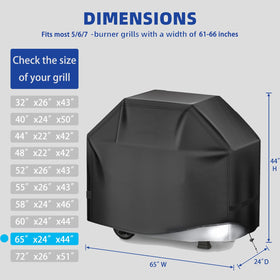 HAZBEN grill cover showing rip-proof material in outdoor setting.