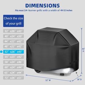 HAZBEN Perfect Grill Cover showing waterproof material protecting against rain
