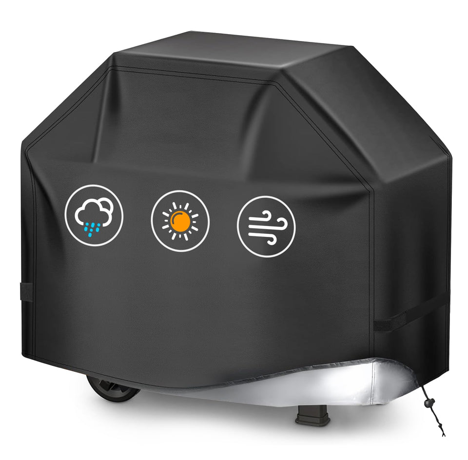 HAZBEN Perfect Grill Cover waterproof closeup demonstrates durable protection from rain.