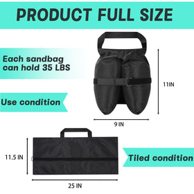 HAZBEN three-compartment canopy weights maintain stable tent legs during events.