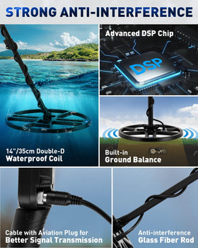 Hazlewolke metal detector pinpoint positioning guides quick target location.