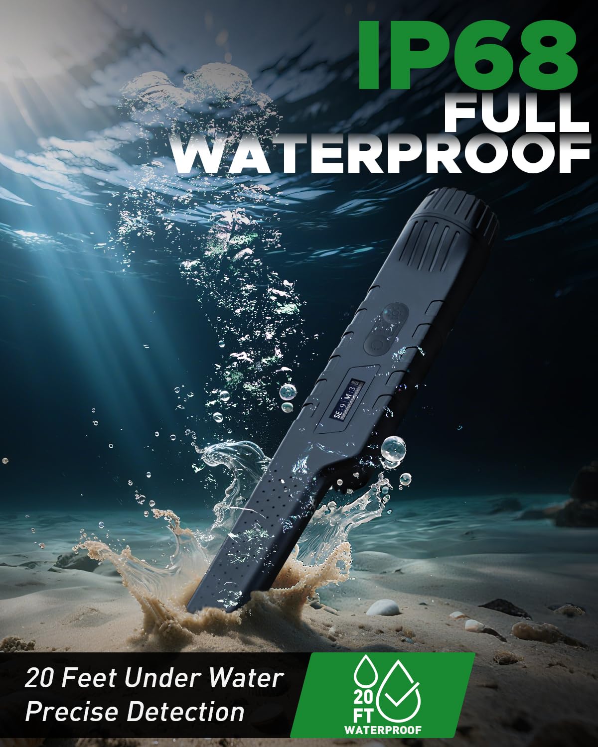 Hazlewolke pinpointer detects targets up to 28 cm depth.