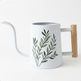 HB Design Co 35oz metal watering can with long spout for precise indoor plant care.