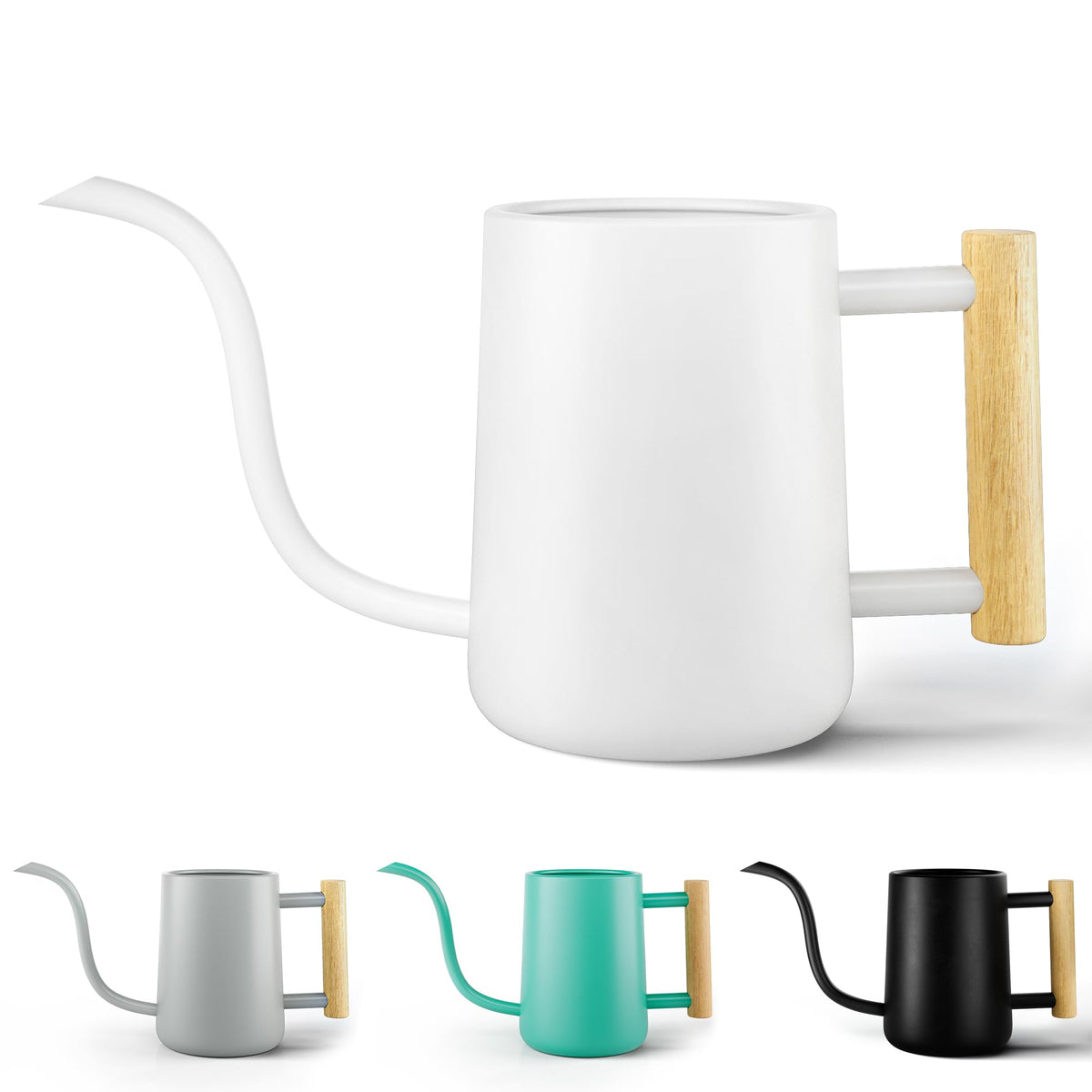 HB Design Co 35oz watering can with long spout for precise indoor plant watering.