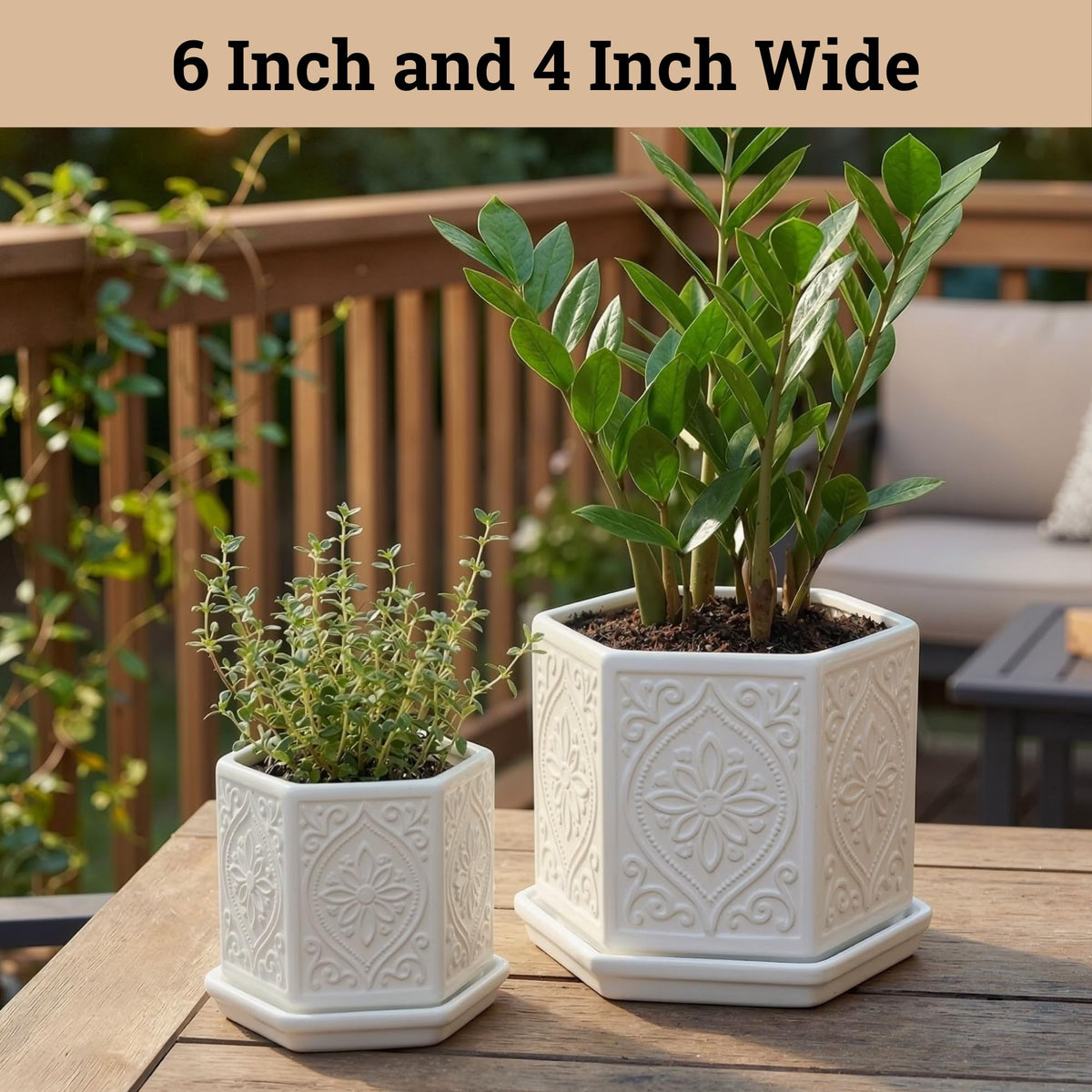 HB Design Co ceramic pot with drainage hole supports proper watering