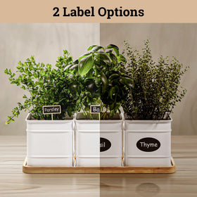 HB Design Co. Custom Labels with Marker Pen for easy herb IDs.