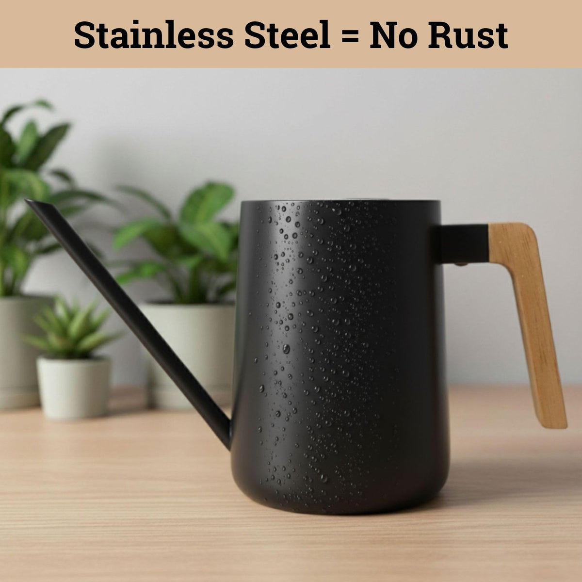 HB Design Co matte black watering can adds style to plant care