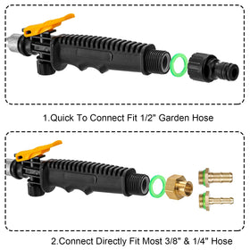 Hbaushun adjustable nozzle on wand switches between mist and straight stream