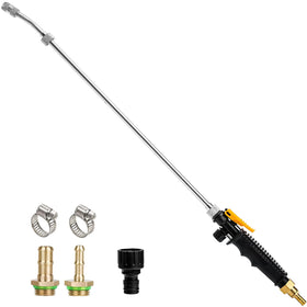 Hbaushun sprayer wand with brass barbs fits 3/8 and 1/4 hoses for versatile watering