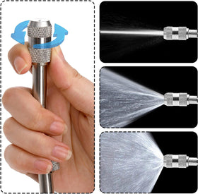 Hbaushun stainless steel wand shows durable body and rubber grip for outdoor use