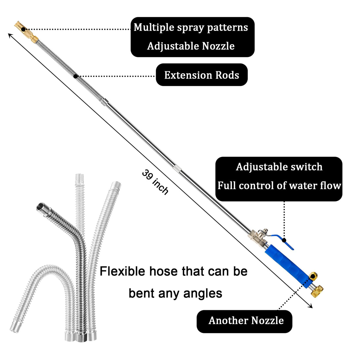 Hbaushun universal hose end connector ensures quick, secure hose fitting.