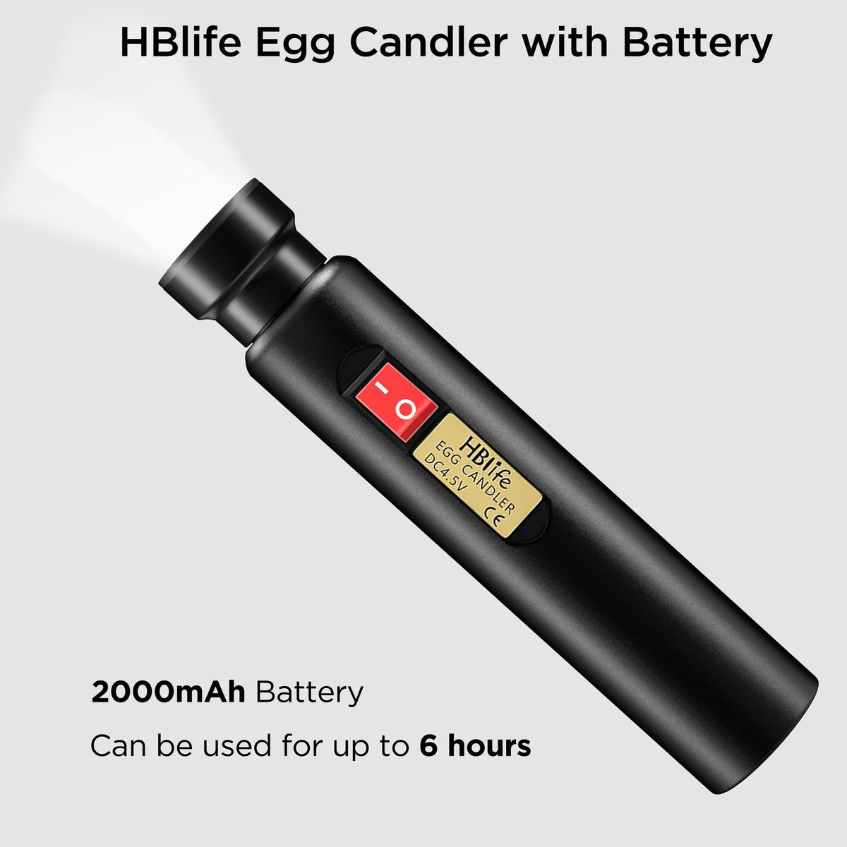 HBlife Egg Candler provides a sharp, clear view of veins inside the egg.