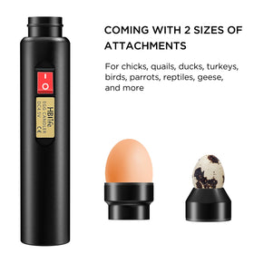 HBlife Egg Candler soft rubber attachments fit different egg sizes securely.