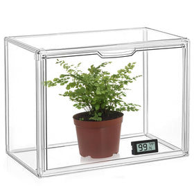 HBlife mini greenhouse front view for seedling start with clear visibility.