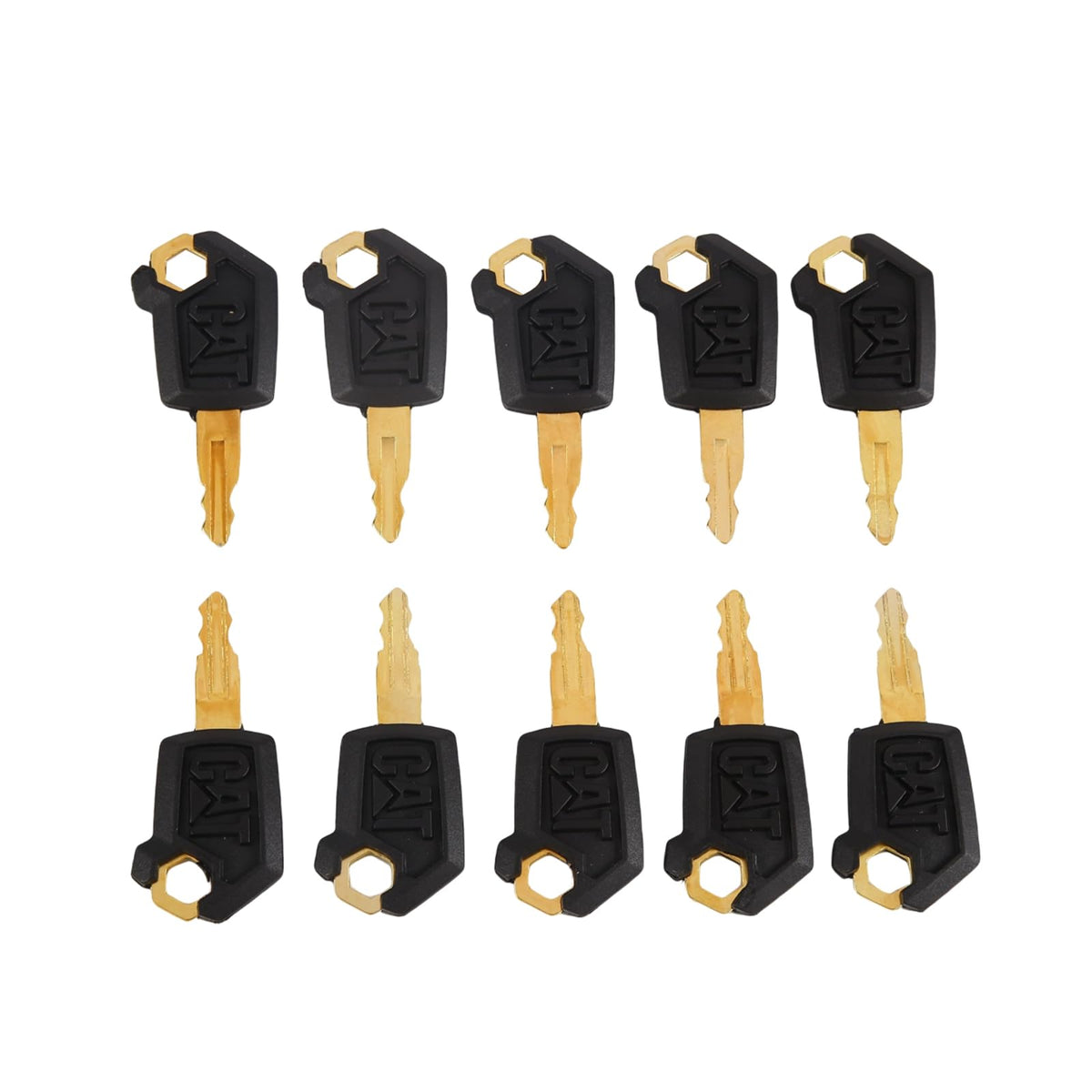 Hbsuh Cat Keys 5P8500 pack installed on excavator ignition.