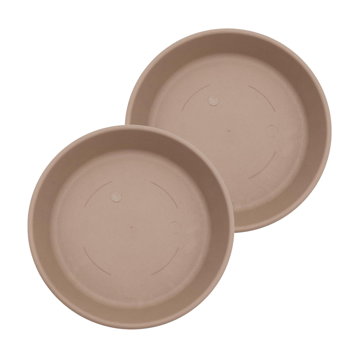 HC Companies 12-inch sandstone plant saucer catches excess water to protect surfaces.