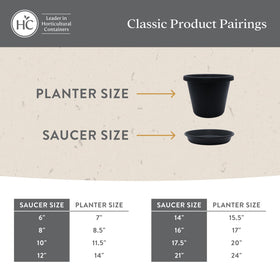 Water drainage design helps manage moisture around indoor plants.