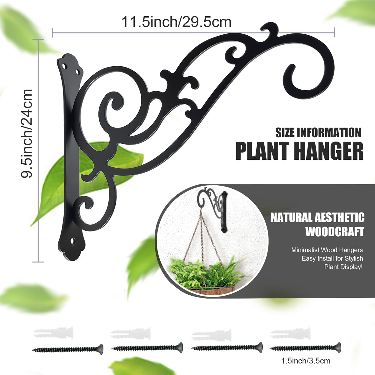 HCDHAKN heavy-duty planter hanger bracket with rust-proof finish.