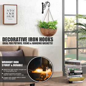 HCDHAKN wall-mount bracket 12inch for durable outdoor hanging.