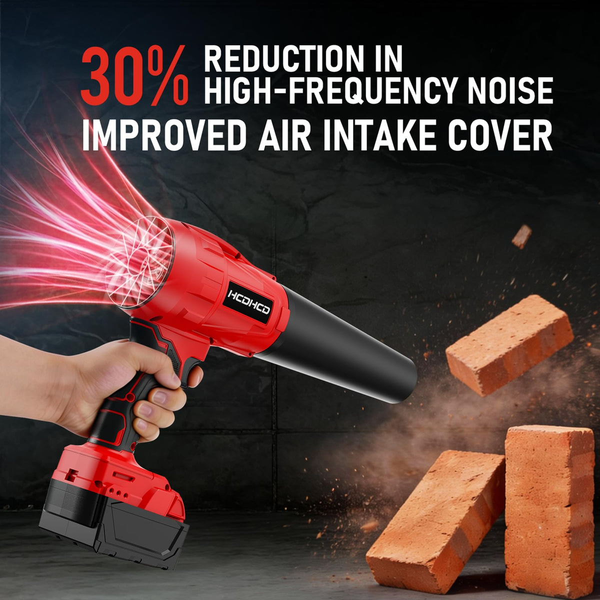 HCDHCD soft-grip handle offers comfortable one-handed control for extended tasks.