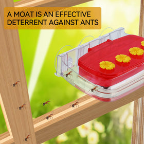 HCGADON red feeder adds vivid color to attract hummingbirds at home.