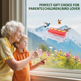 Built-in ant moat protects nectar, aiding clean feeding for hummingbirds.