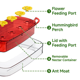 HCGADON 10oz capacity ensures longer feeding between refills.