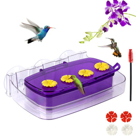 HCGADON window hummingbird feeder with three strong suction cups for glass surfaces.