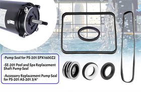 HCLLPS kit components laid out for Hayward SP1600 repair.