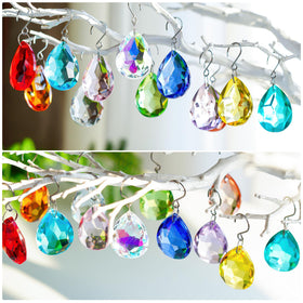 H&D HYALINE & DORA 38mm bauhinia prisms include hardware for easy hanging