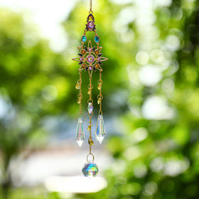 H&D HYALINE & DORA crystal rhinestones window decor scatters colorful light.
