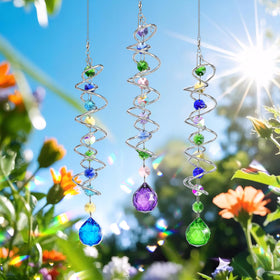 H D HYALINE & DORA wind spinner sun catcher moving with wind