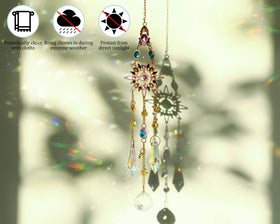 H&D HYALINE & DORA metal crystal suncatcher reflects rainbow colors.