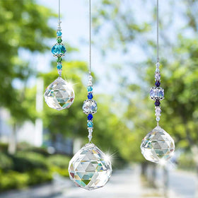 H&D Hyaline & Dora prism ball window suncatcher adds bright iridescence