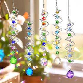 H D HYALINE & DORA crystal beads on a sun catcher pendant