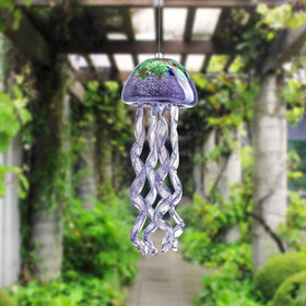 H&D HYALINE & DORA Sea glass-style wind chime enhances outdoor ambiance