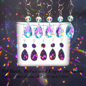 HD Hyaline & Dora AB-color crystal suncatcher adding vibrant light play