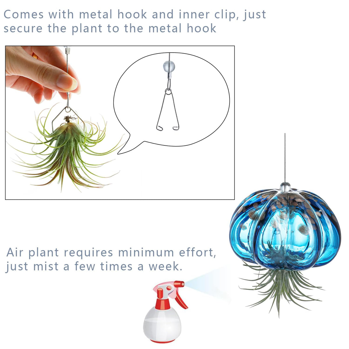 H&D Hyaline & Dora art glass jellyfish decor for home and garden spaces.