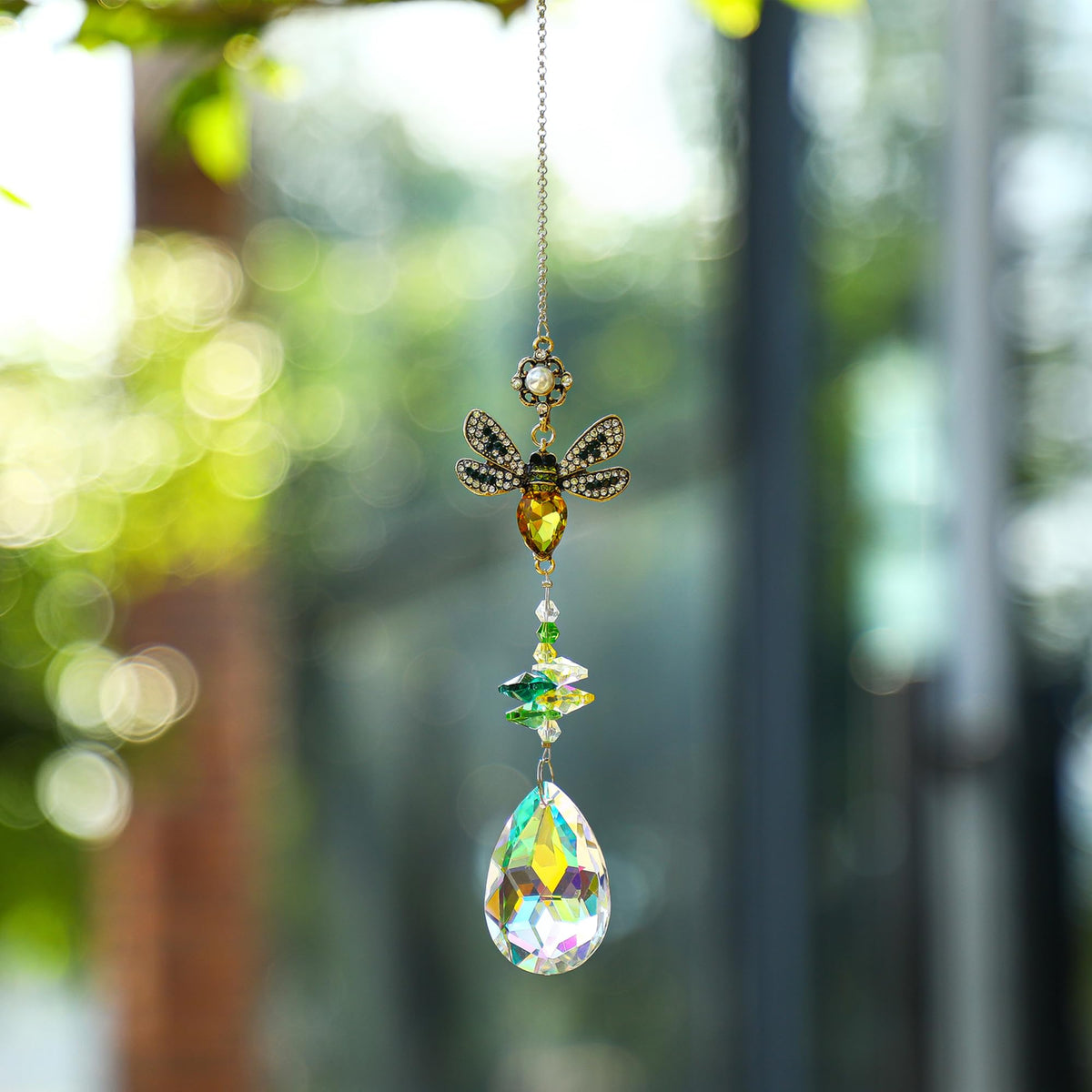 H&D Hyaline & Dora bee pendant crystal rhinestones add charm to indoor spaces