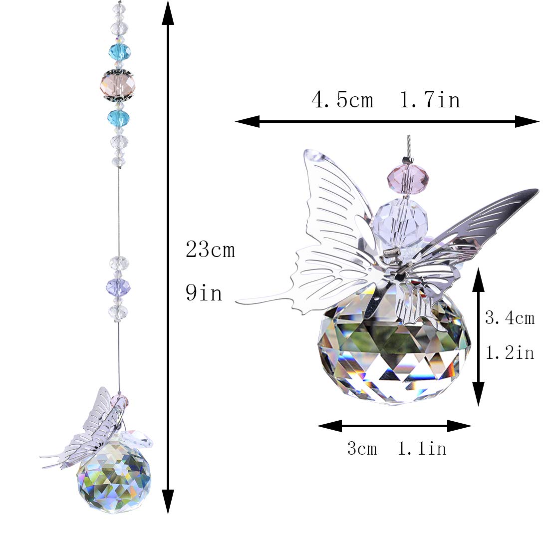 H&D HYALINE & DORA butterfly suncatcher sparkling in a sunlit room