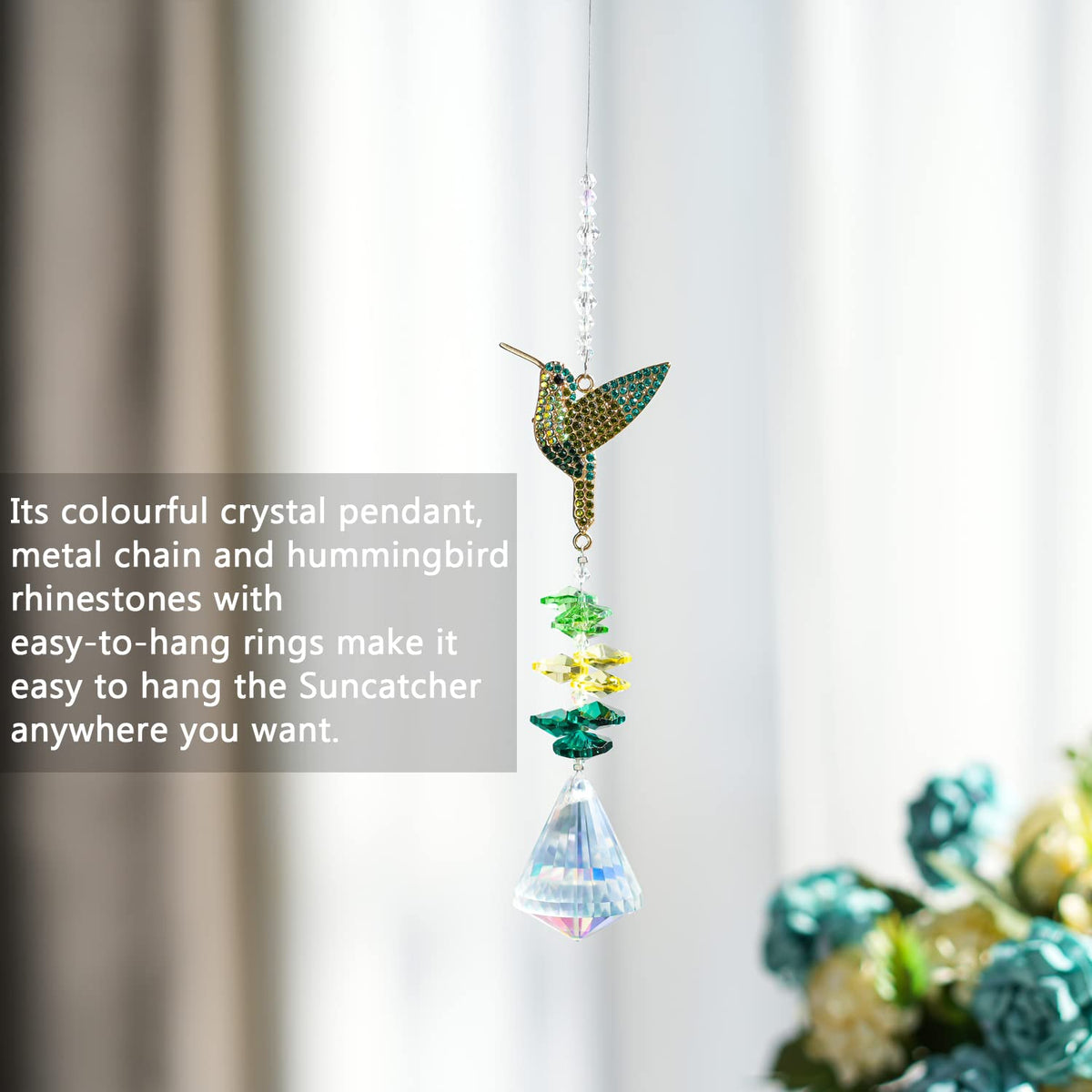 HD Hyaline Dora crystal prism glass ball captures light for sparkling window display