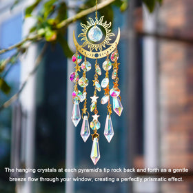 H&D HYALINE & DORA crystal wind chime suncatcher for balcony or garden glow