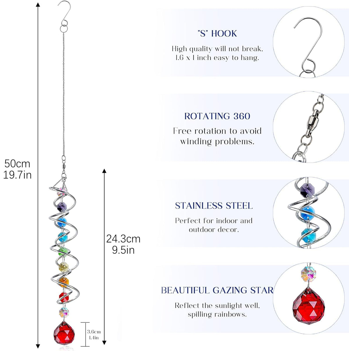 H&D HYALINE & DORA glass ball prisms providing sparkling light accents
