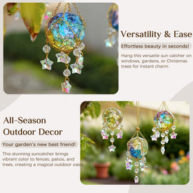 H&D Hyaline & Dora hanging in a sunny window creates shimmering rainbow accents.
